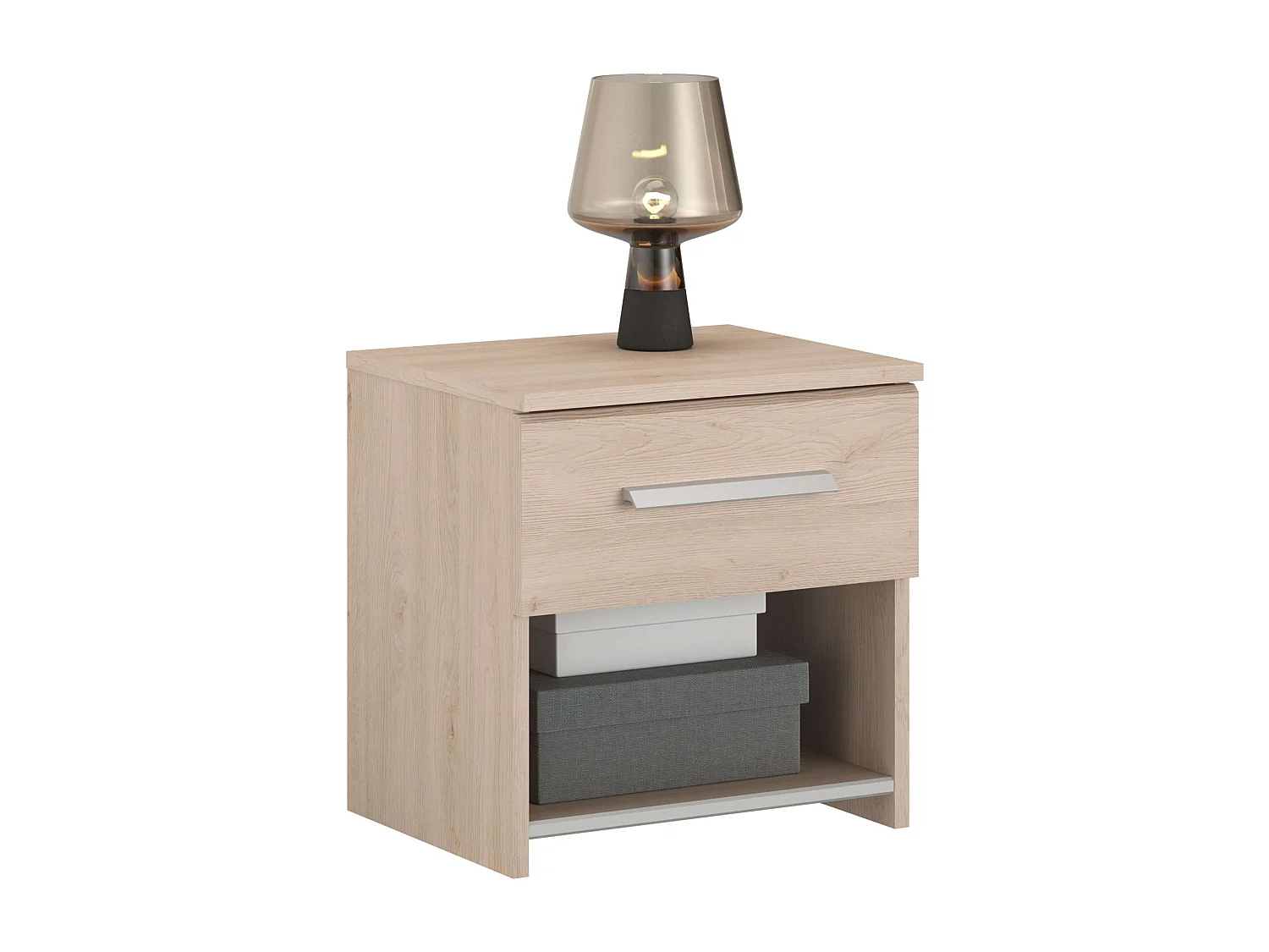 Table de chevet en chêne japonais de la Baltique 40x41x33 cm