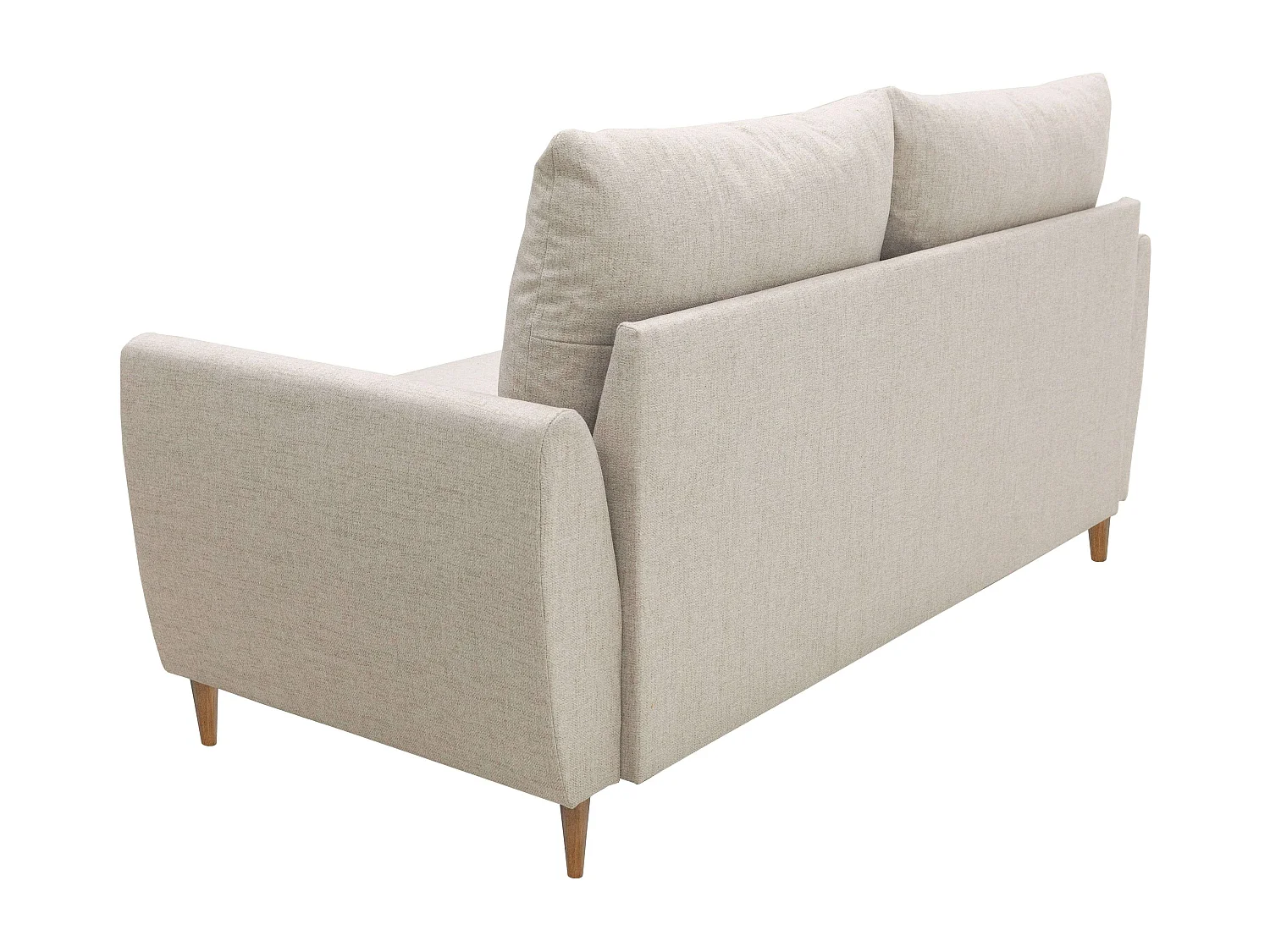 Sofá 2 Plazas Mave Salón Comedor Contemporáneo Beige, Patas Madera 145 cm