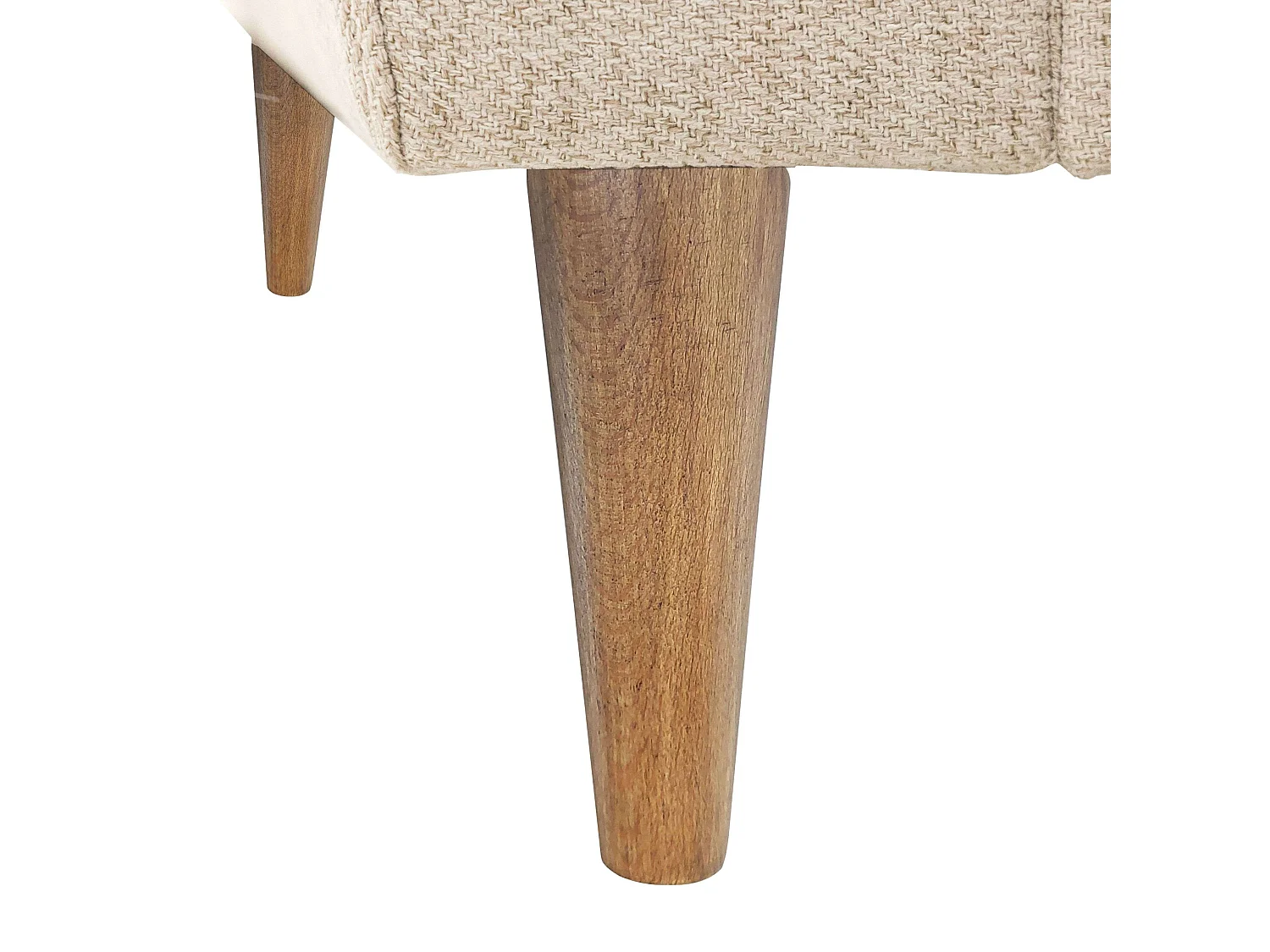 Sofá 2 Plazas Mave Salón Comedor Contemporáneo Beige, Patas Madera 145 cm