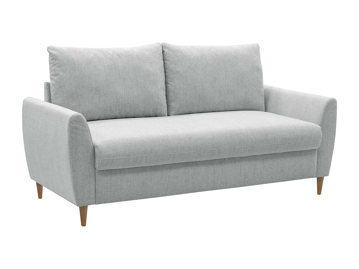 Sofá 3 Plazas Mave Estilo Contemporáneo Gris con Patas de Madera 180 cm