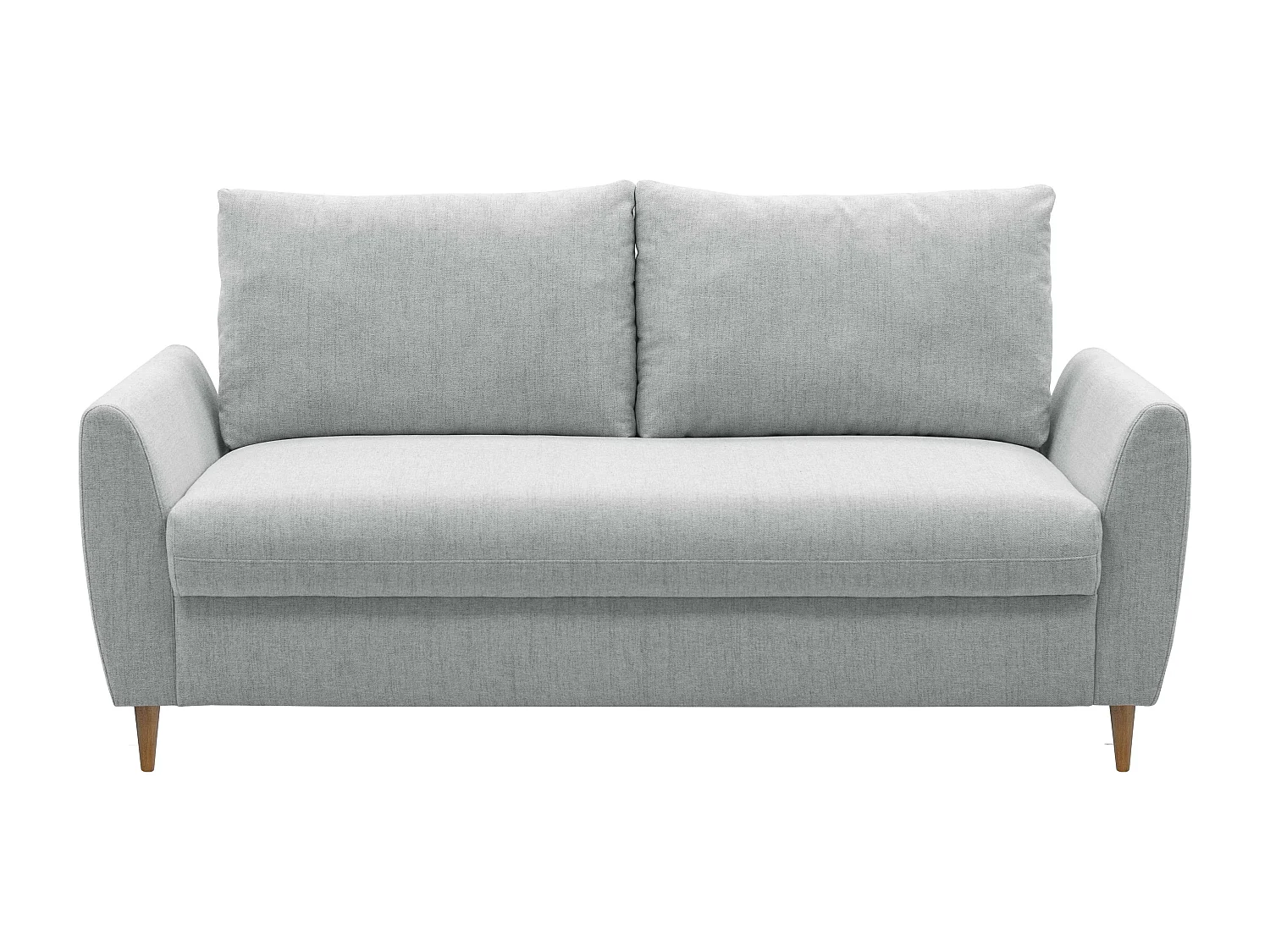 Sofá 3 Plazas Mave Estilo Contemporáneo Gris con Patas de Madera 180 cm