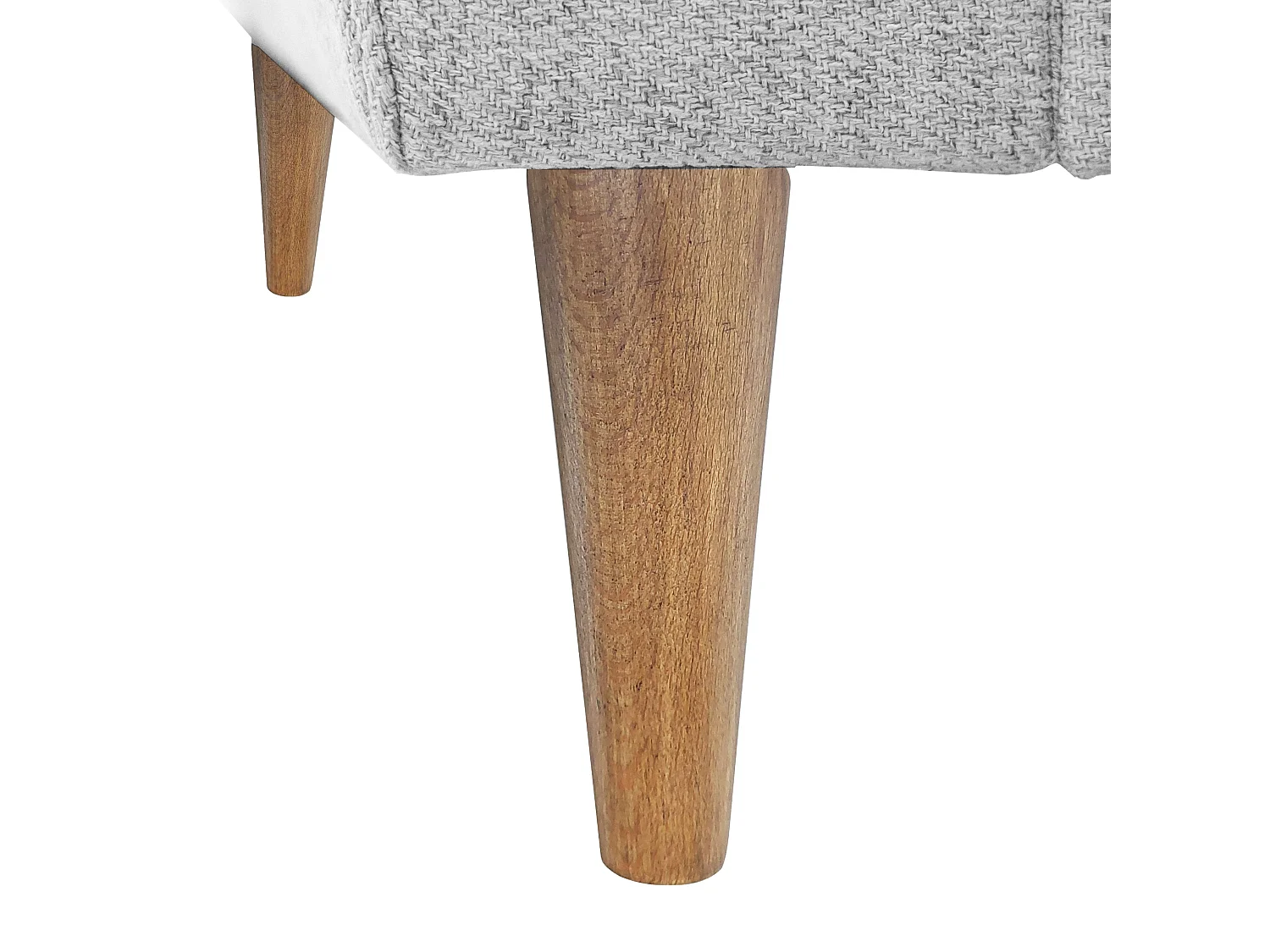 Sofá 3 Plazas Mave Estilo Contemporáneo Gris con Patas de Madera 180 cm
