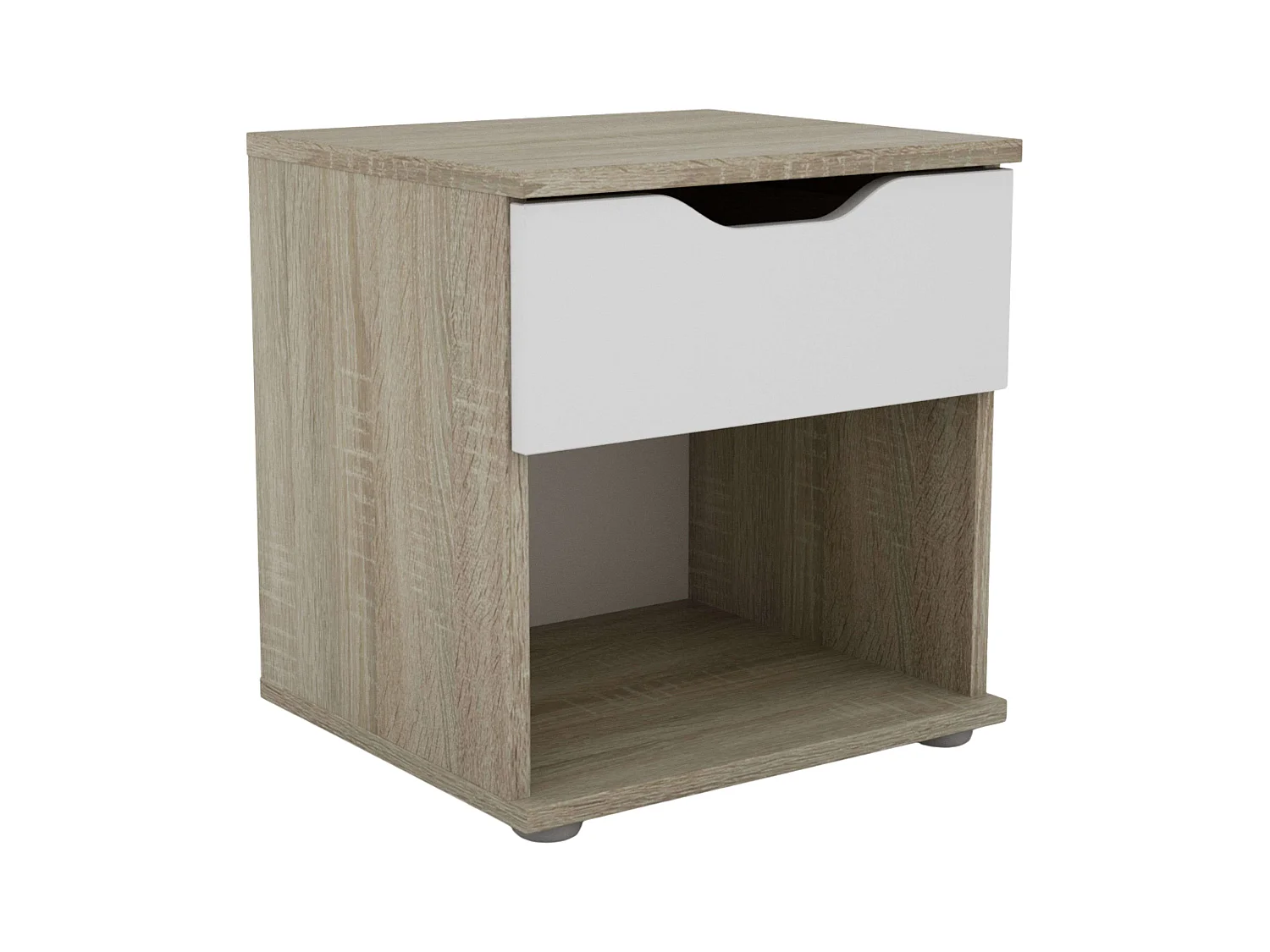 Table de chevet Parc 1 tiroir Chêne Sonoma/Blanc 40x42x35 cm