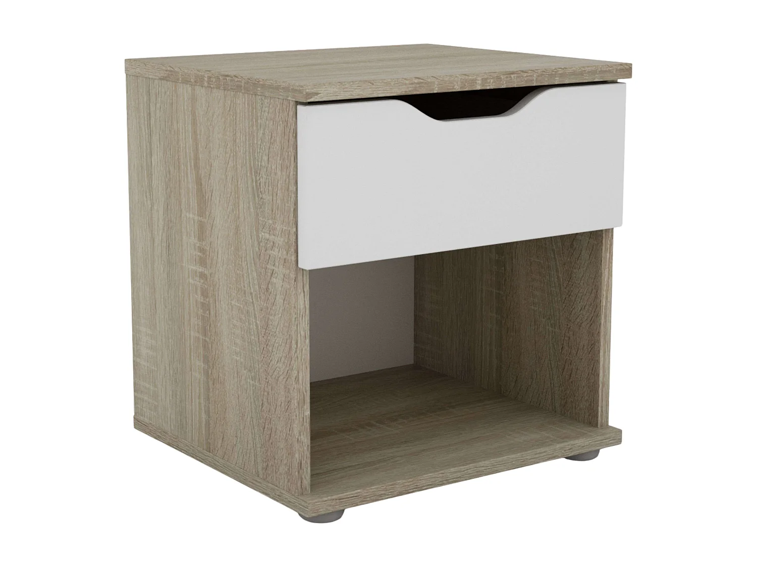 Table de chevet Parc 1 tiroir Chêne Sonoma/Blanc 40x42x35 cm