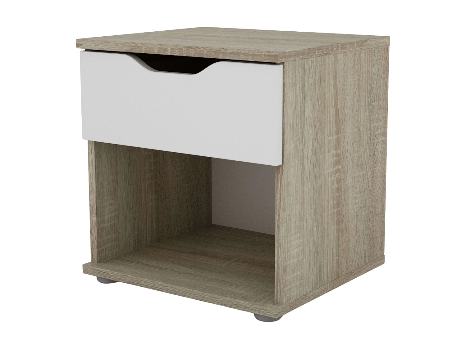 Table de chevet Parc 1 tiroir Chêne Sonoma/Blanc 40x42x35 cm