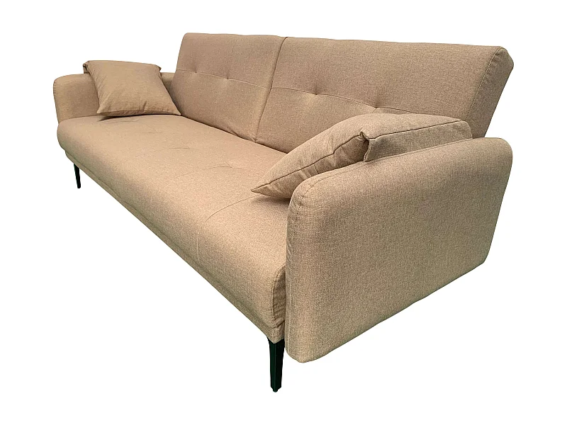 Sofá Cama Dack 3 Plazas 200 cm Salón Comedor Marrón Contemporáneo