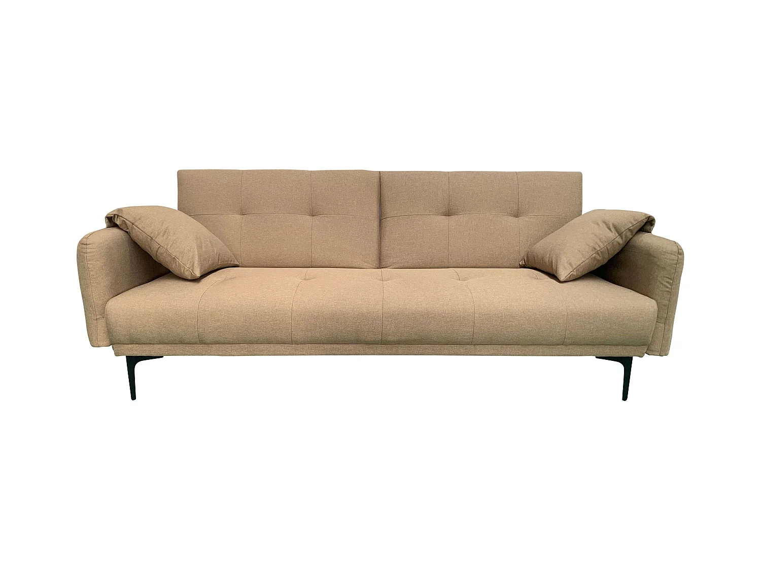 Sofá Cama Dack 3 Plazas 200 cm Salón Comedor Marrón Contemporáneo