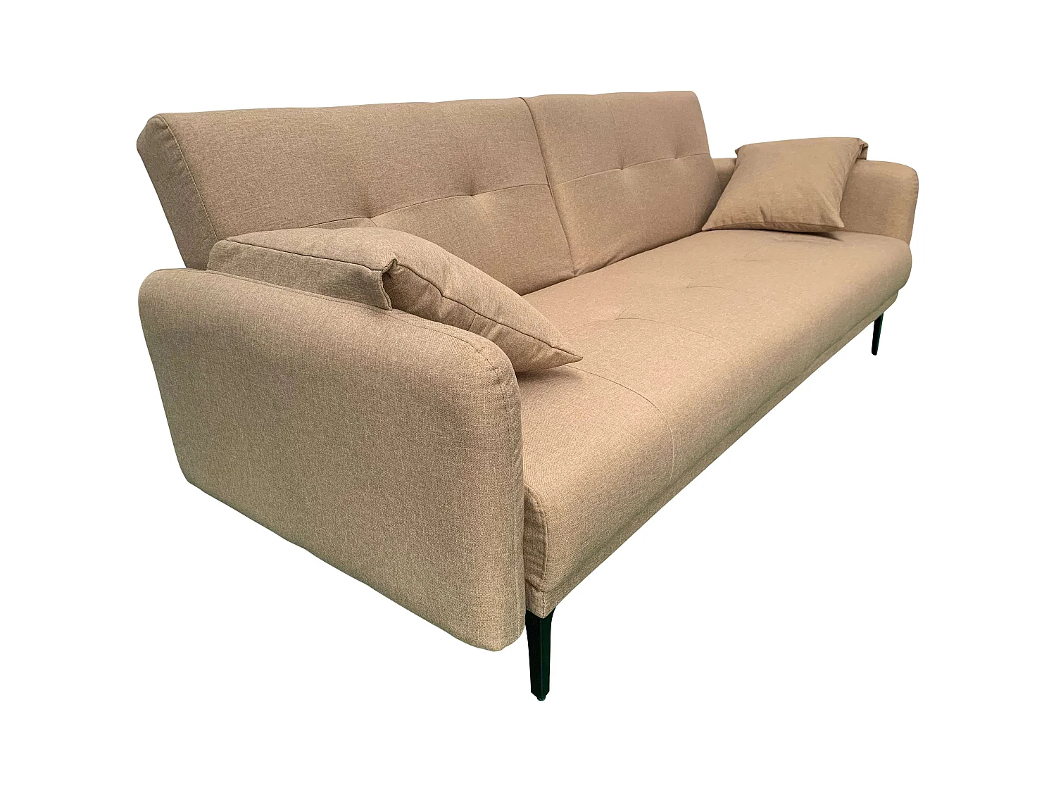 Sofá Cama Dack 3 Plazas 200 cm Salón Comedor Marrón Contemporáneo