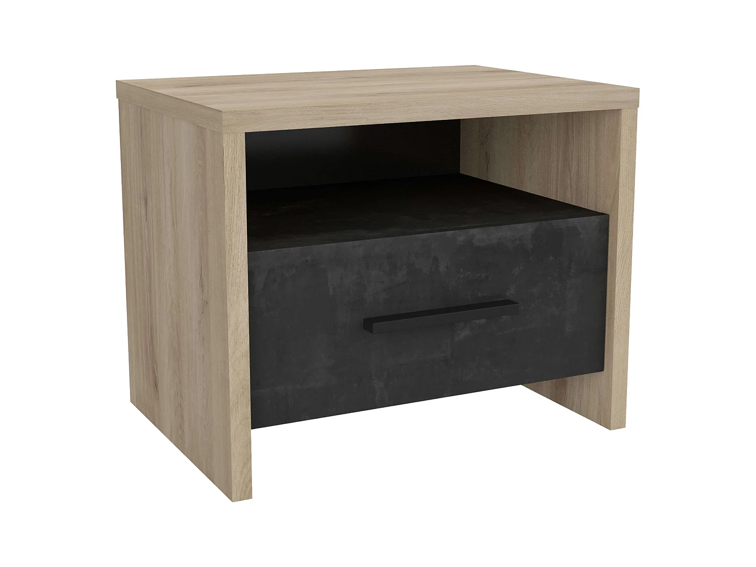 Mesa de cabeceira estilo industrial Urano 50x36x40 cm