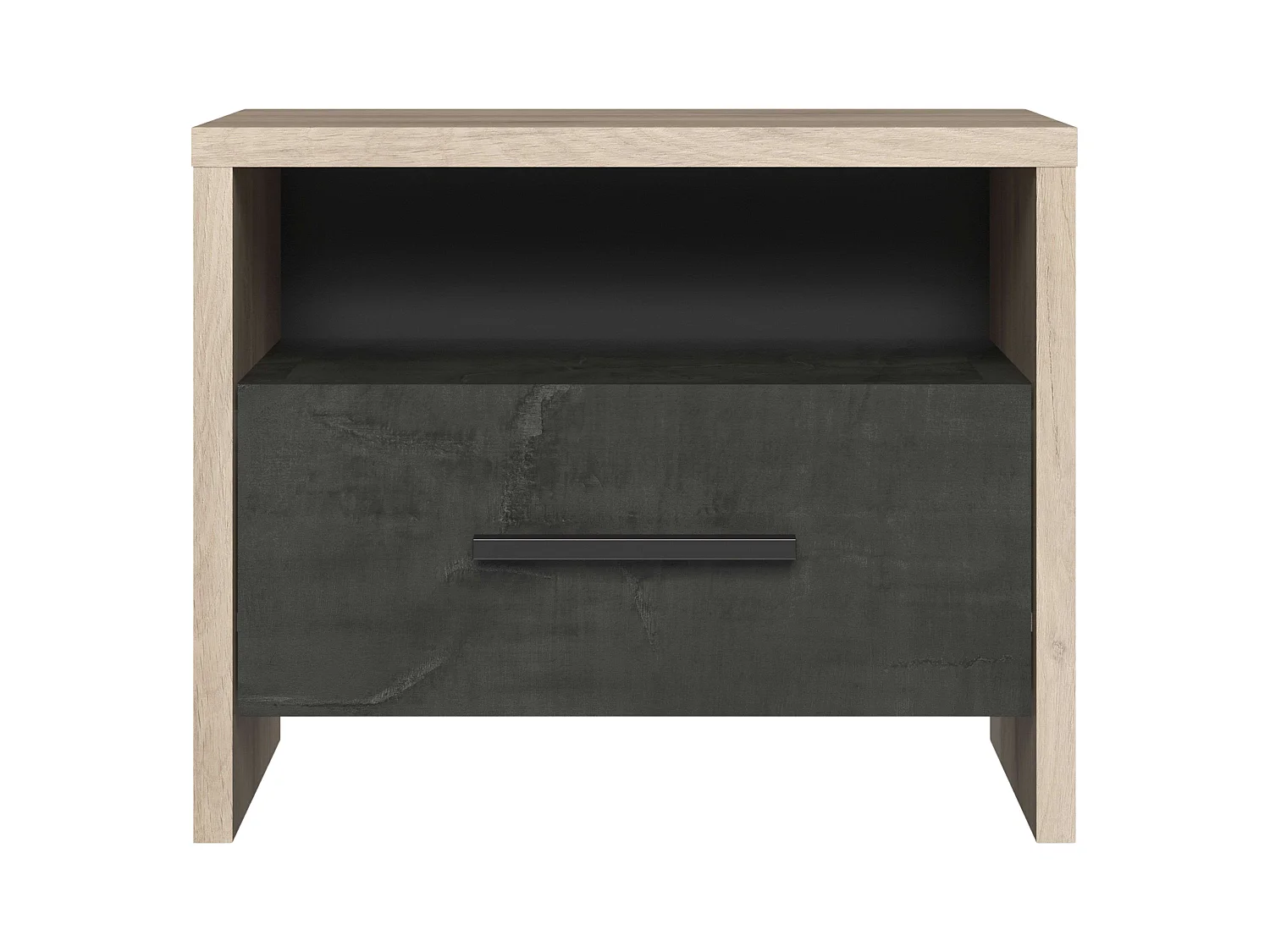 Mesa de cabeceira estilo industrial Urano 50x36x40 cm