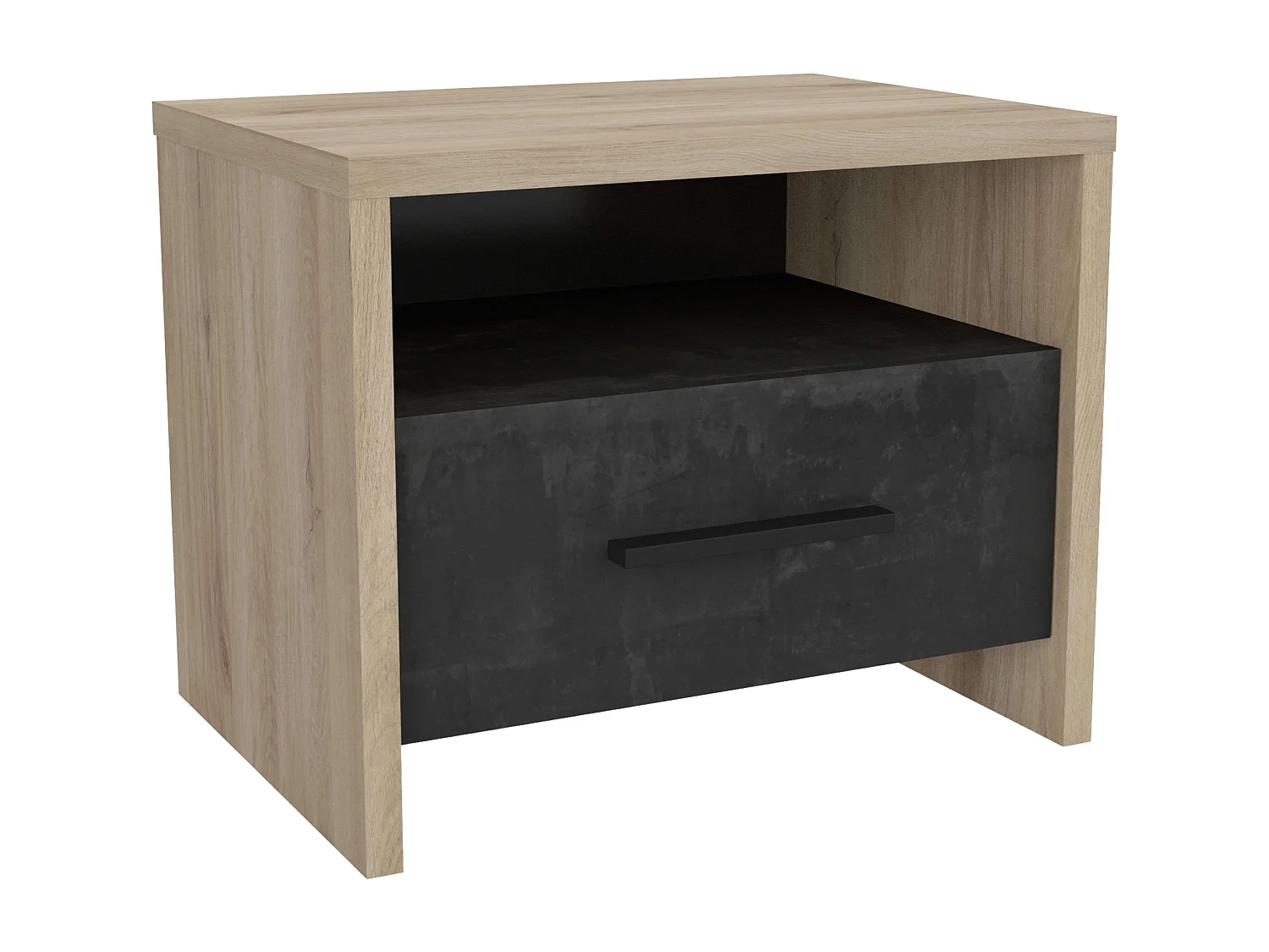 Table de chevet style industriel Urano 50x36x40 cm
