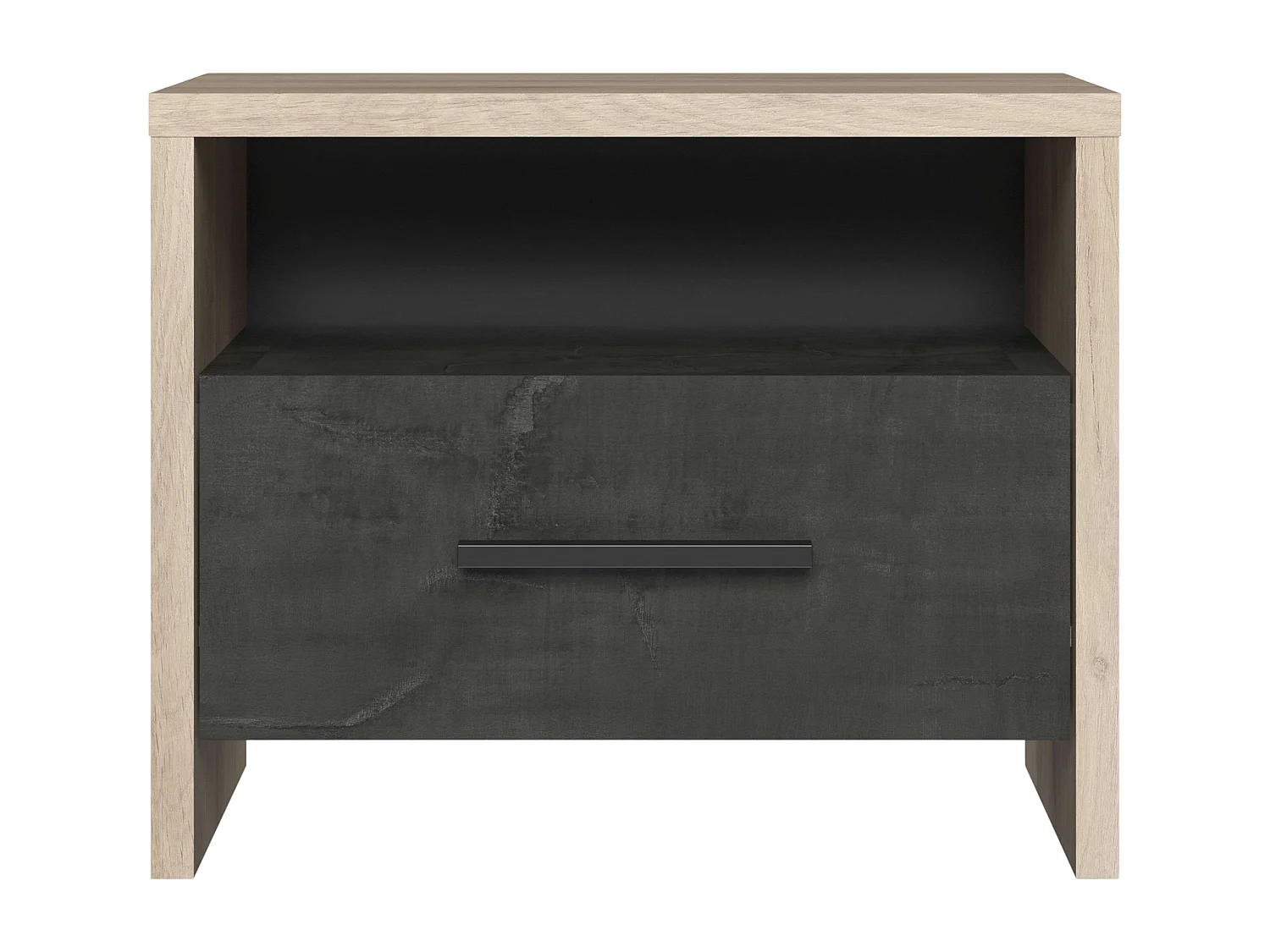 Table de chevet style industriel Urano 50x36x40 cm