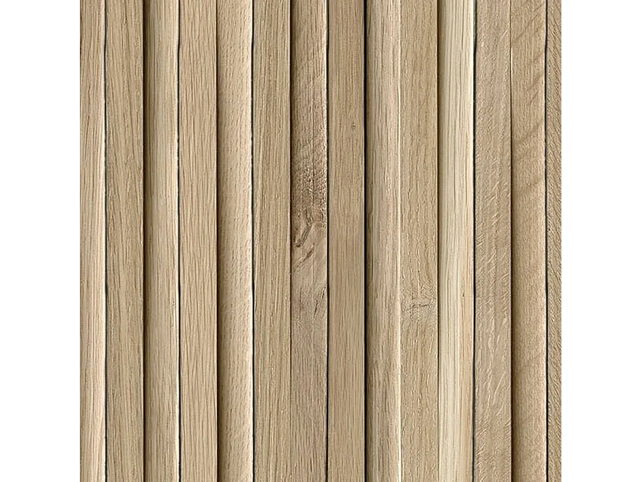 Table de chevet nordique blanche Artik Natur 3 tiroirs 44x50x33 cm