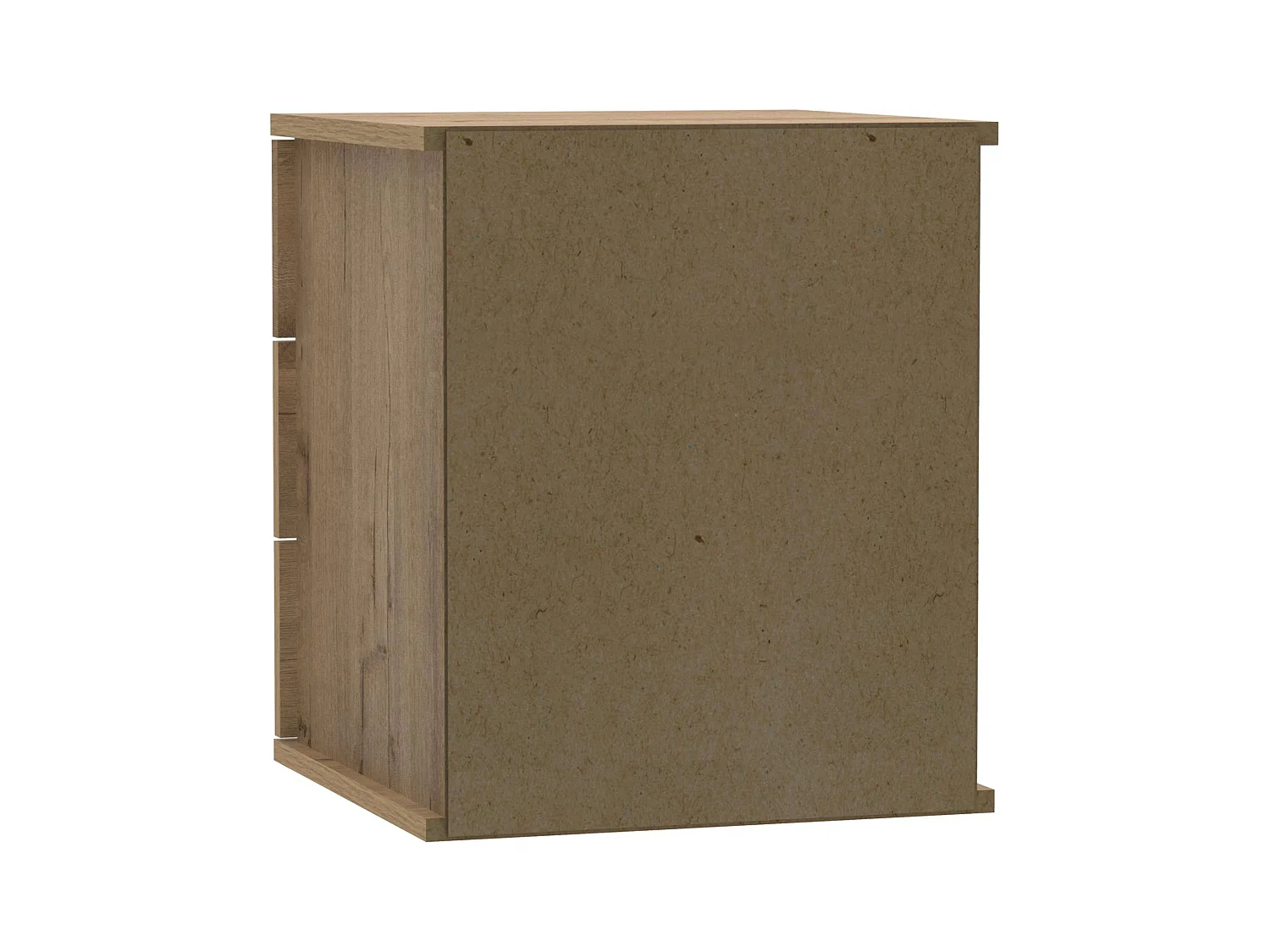 Table de chevet 3 tiroirs Dana, chêne doré, 41 x 49 cm