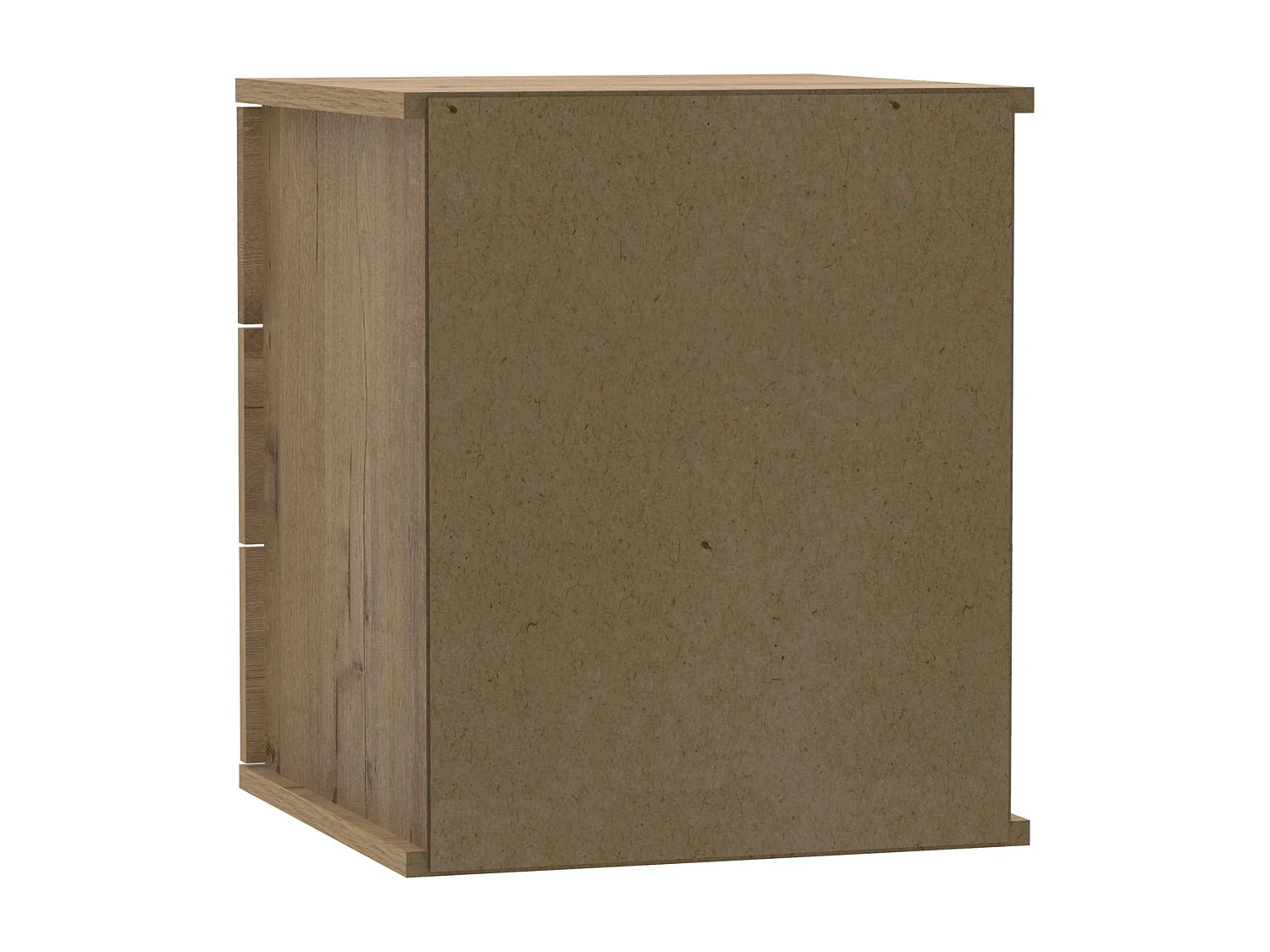 Table de chevet 3 tiroirs Dana, chêne doré, 41 x 49 cm