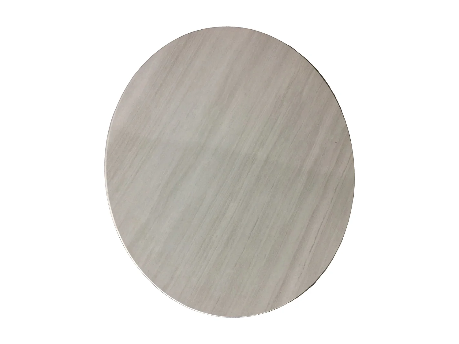 Lot 2 Tables Basses Gigognes MINA Pieds Métal Blanc Plateau Céramique Bois Blanc D80xH38cm + D60xH45cm