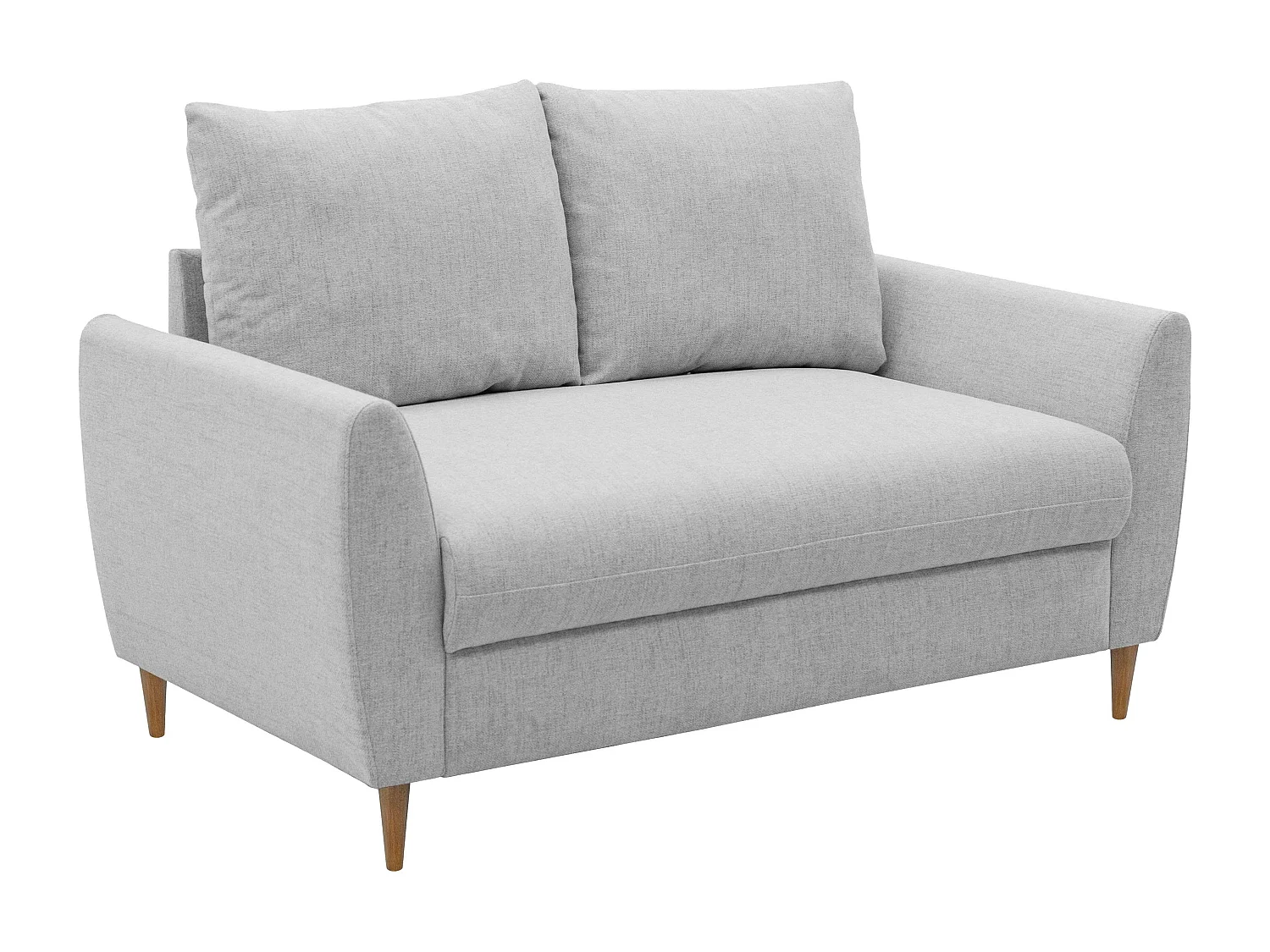 Sofá 2 Plazas Mave Contemporáneo Gris con Patas Madera, 145 cm