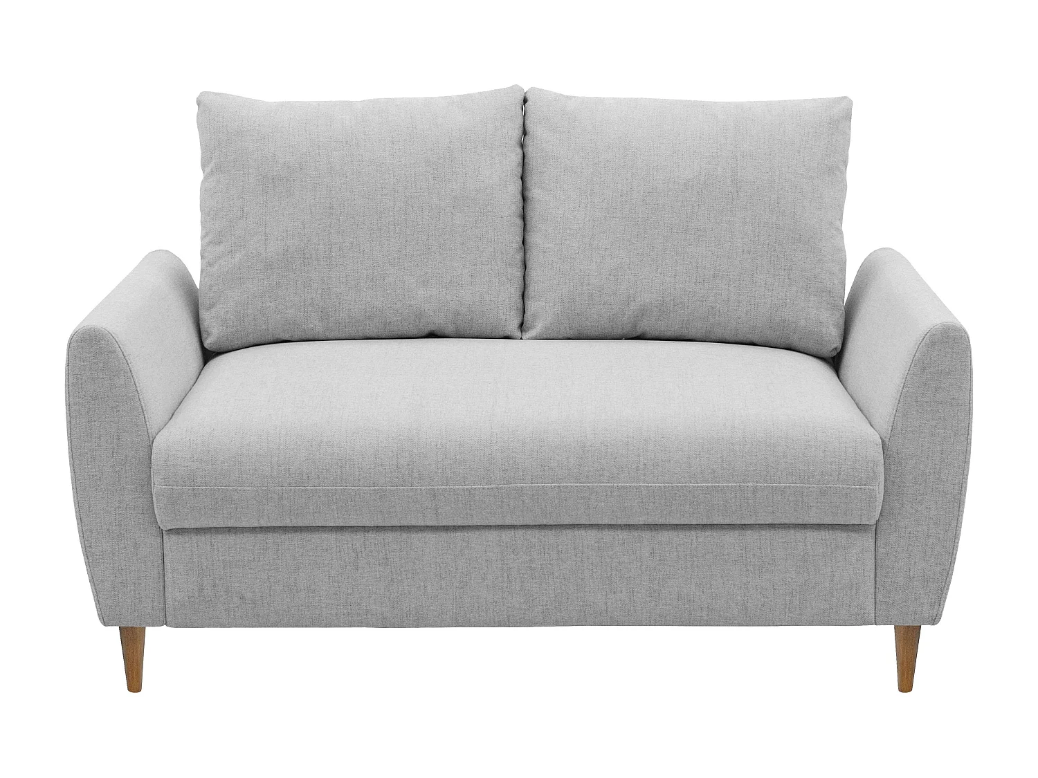 Sofá 2 Plazas Mave Contemporáneo Gris con Patas Madera, 145 cm