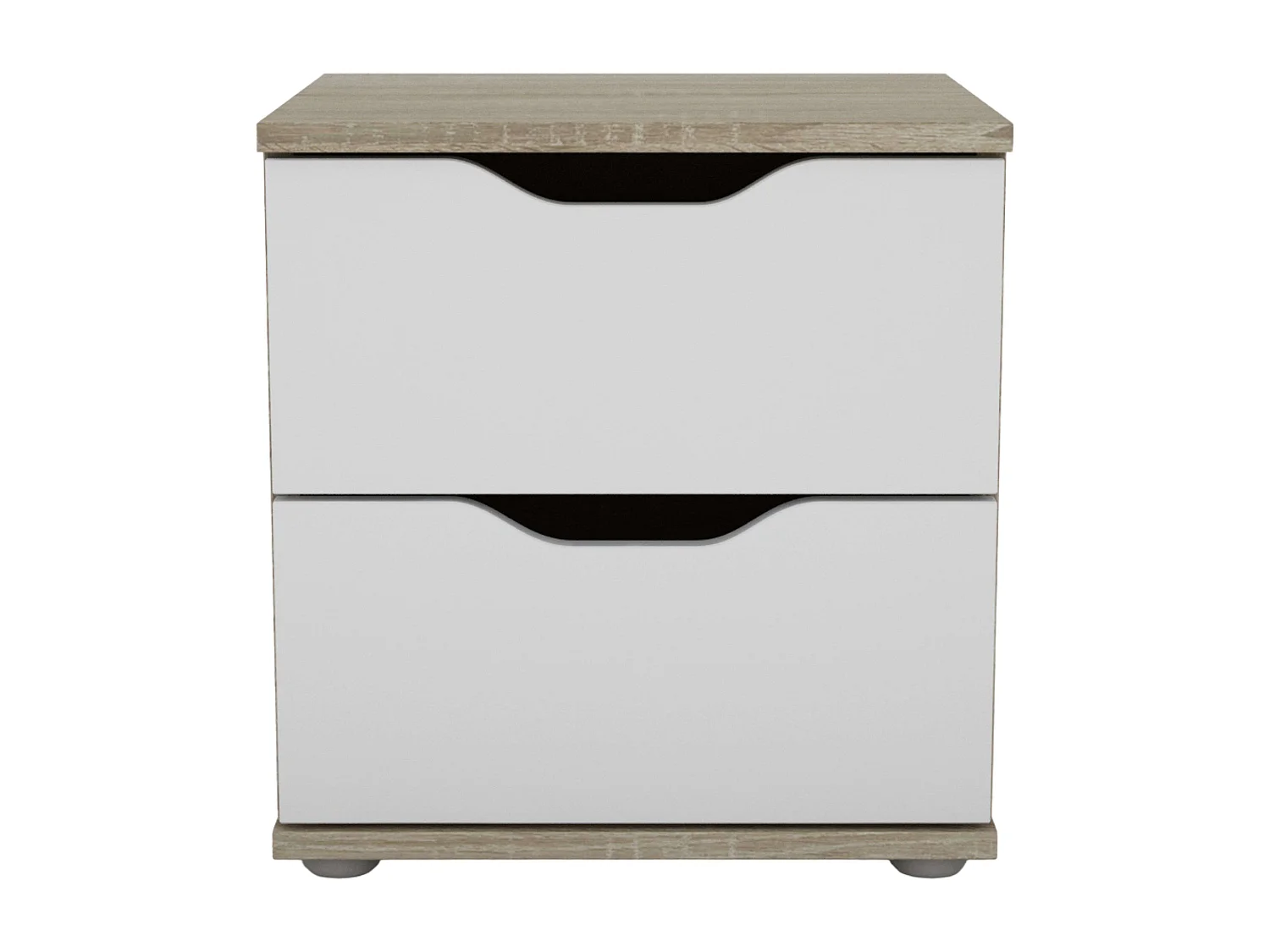 Table de chevet Parc 2 tiroirs Chêne Sonoma/Blanc 40x42x35 cm