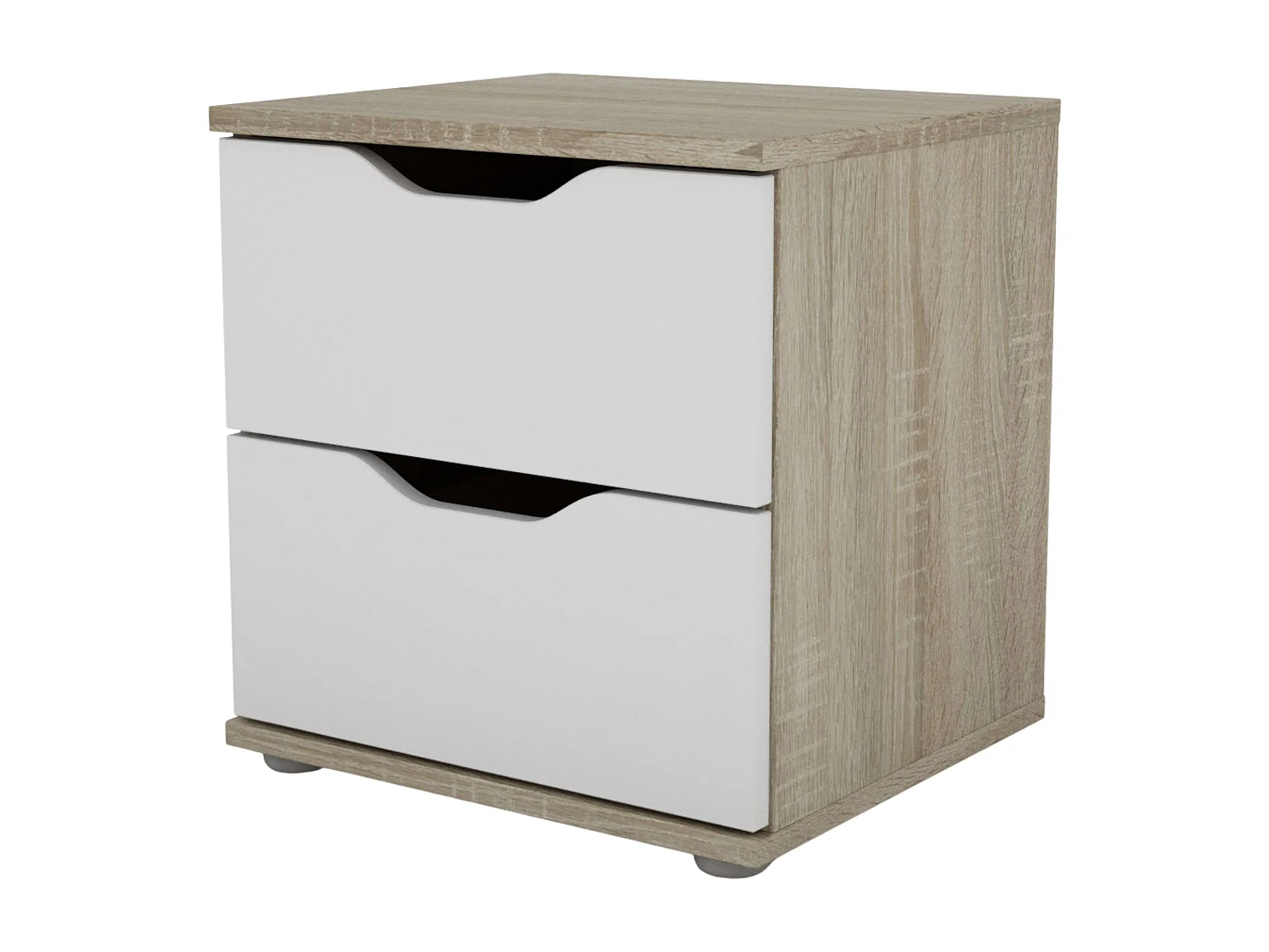 Table de chevet Parc 2 tiroirs Chêne Sonoma/Blanc 40x42x35 cm