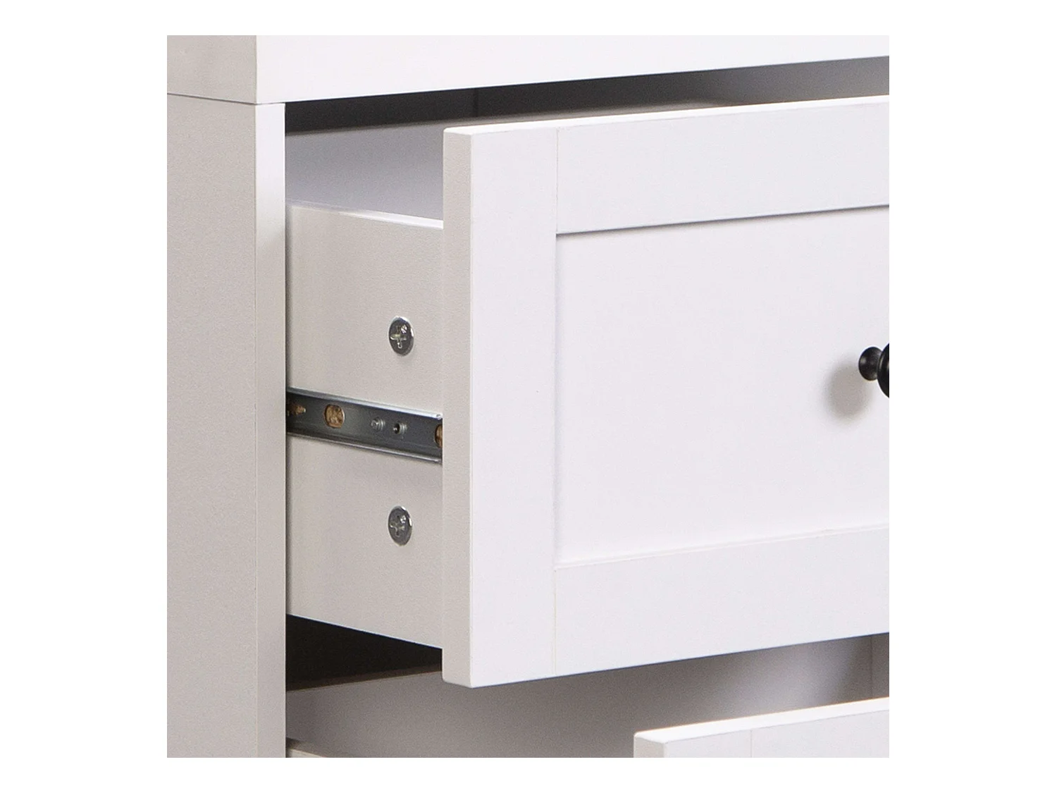 Table de chevet 2 tiroirs Ottavia contemporaine blanche 40x50 cm Chambre