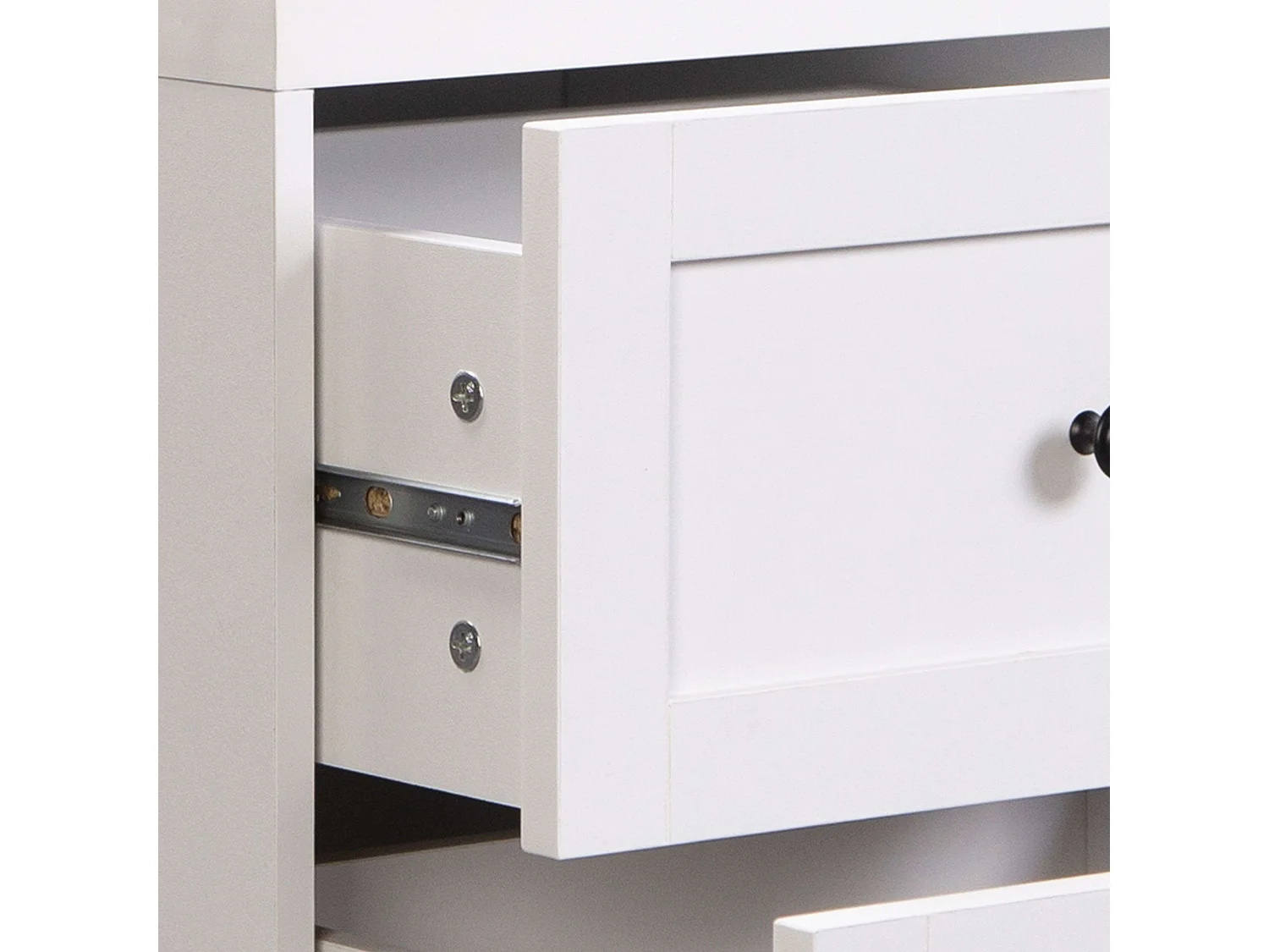 Table de chevet 2 tiroirs Ottavia contemporaine blanche 40x50 cm Chambre