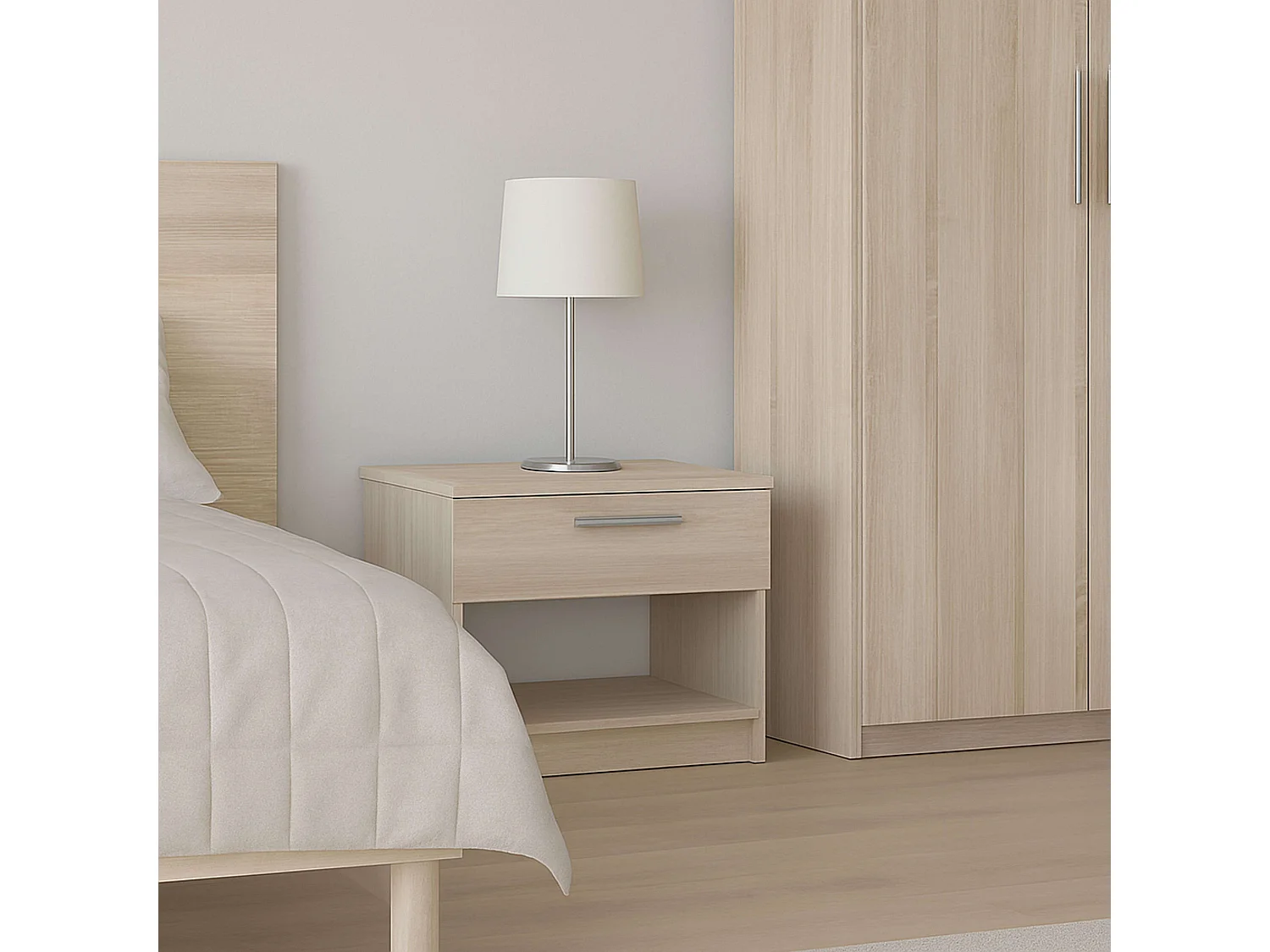 Table de chevet Prins Shannon en chêne 32x43x32cm Chambre