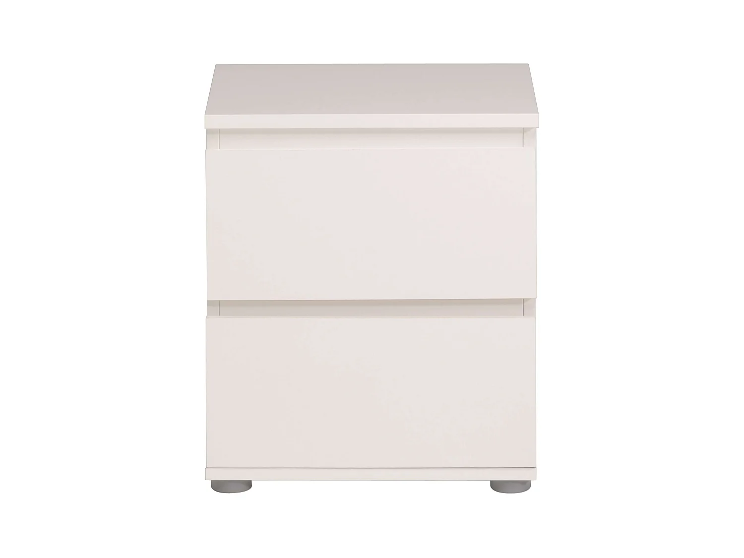 Table de chevet Sven avec 2 tiroirs, mélaminé blanc, 48x40x33 cm, chambre