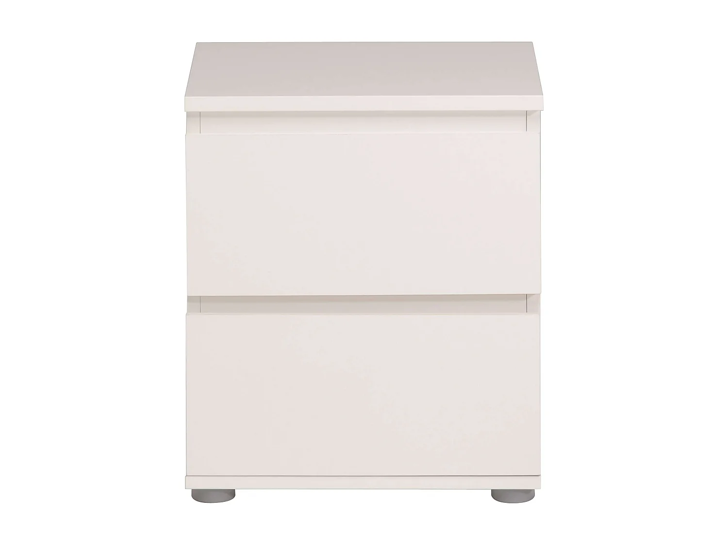 Table de chevet Sven avec 2 tiroirs, mélaminé blanc, 48x40x33 cm, chambre