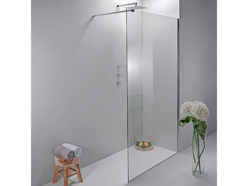 BOX DOCCIA WALK IN 120 CM IN CRISTALLO TRASPARENTE