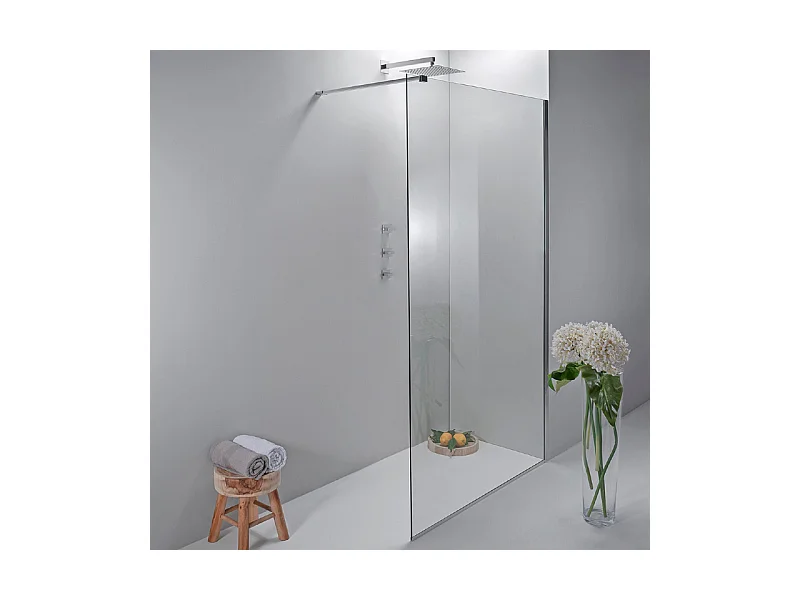 BOX DOCCIA WALK IN 130 CM IN CRISTALLO TRASPARENTE