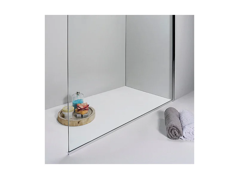 BOX DOCCIA WALK IN 130 CM IN CRISTALLO TRASPARENTE