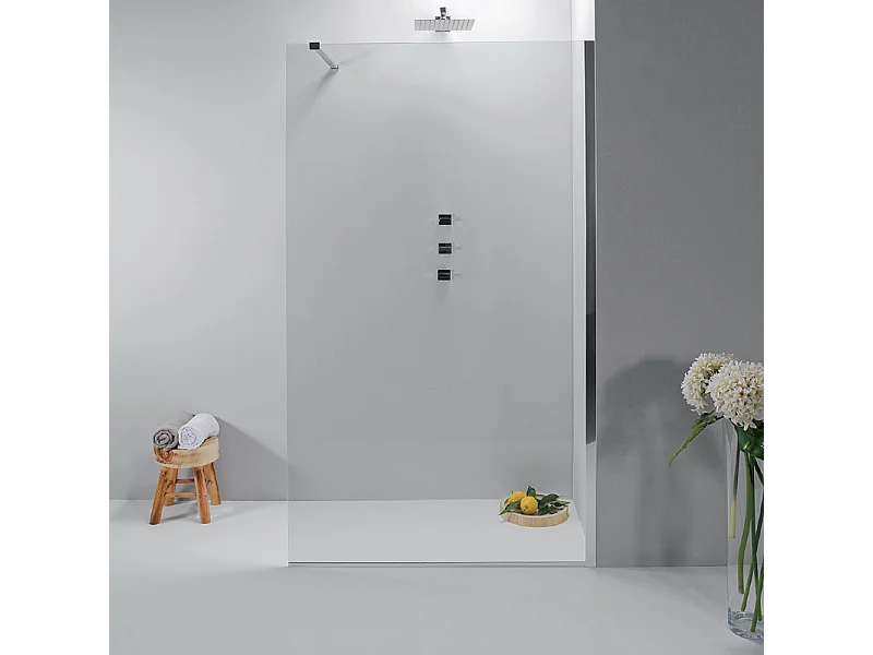 BOX DOCCIA WALK IN 130 CM IN CRISTALLO TRASPARENTE