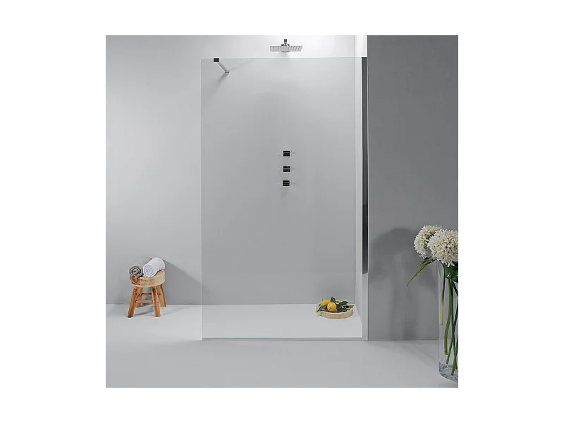 BOX DOCCIA WALK IN 100 CM IN CISTRALLO TRASPARENTE