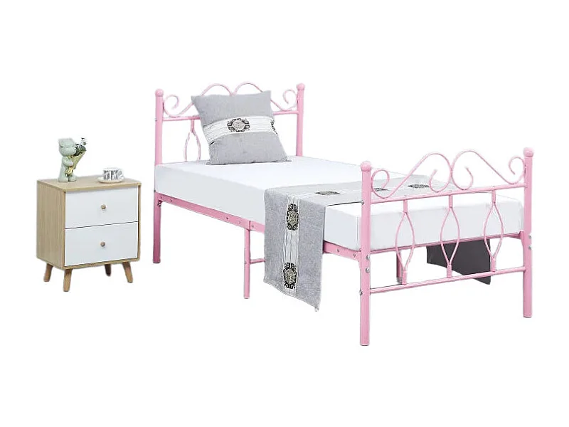 Lit 1 Place JULIE 90X190CM Sommier Inclus