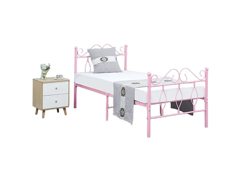 Lit 1 Place JULIE 90X190CM Sommier Inclus