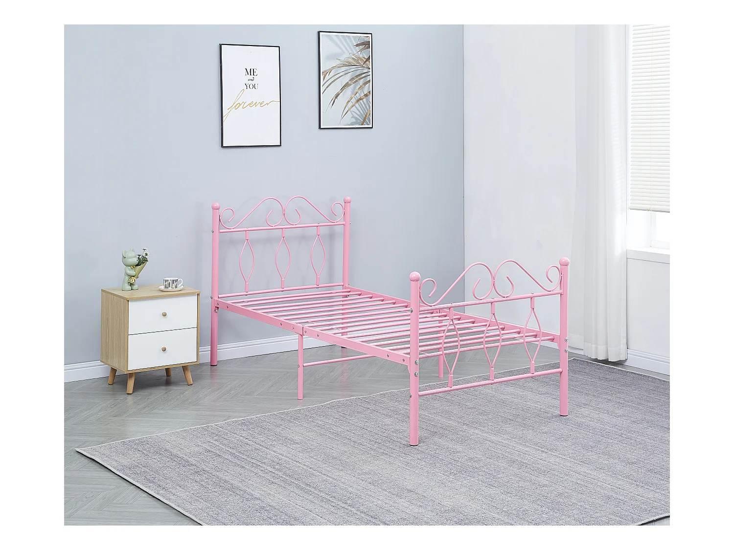 Lit 1 Place JULIE 90X190CM Sommier Inclus