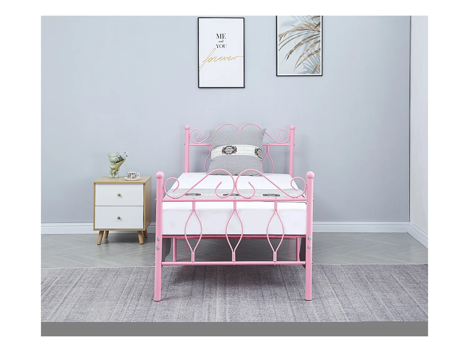 Lit 1 Place JULIE 90X190CM Sommier Inclus