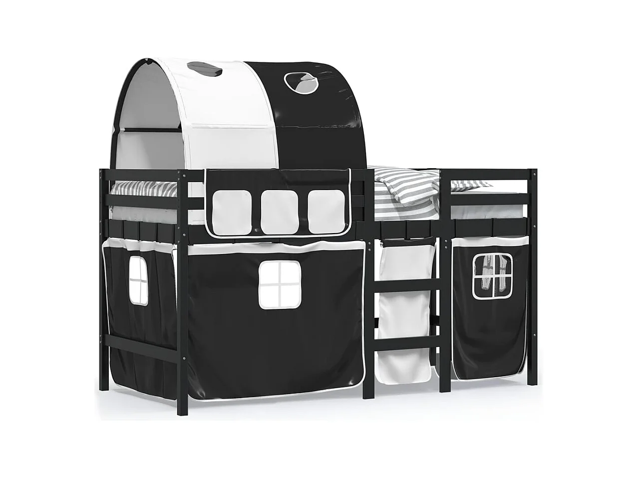 Lit simple-Lit mezzanine enfants avec tunnel sans matelas 80x200 cm