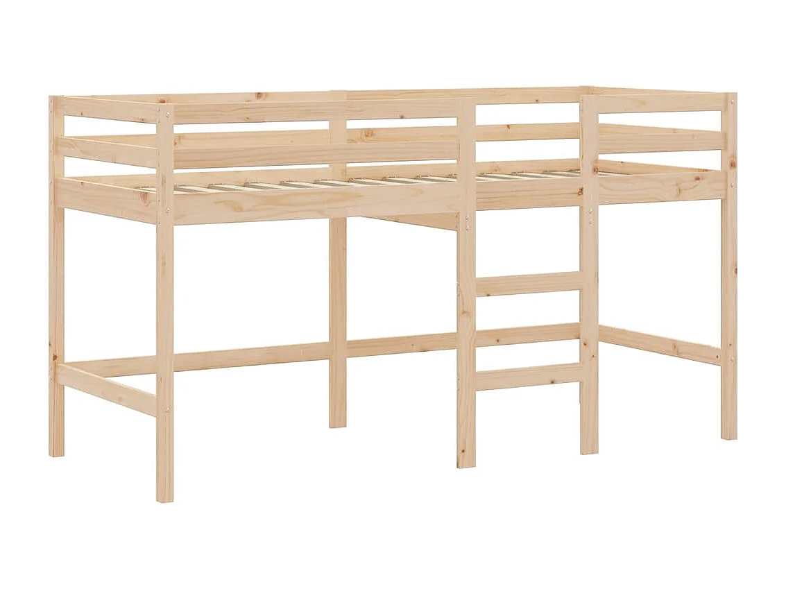Lit simple-Lit mezzanine enfant avec tunnel sans matelas 90x190 cm