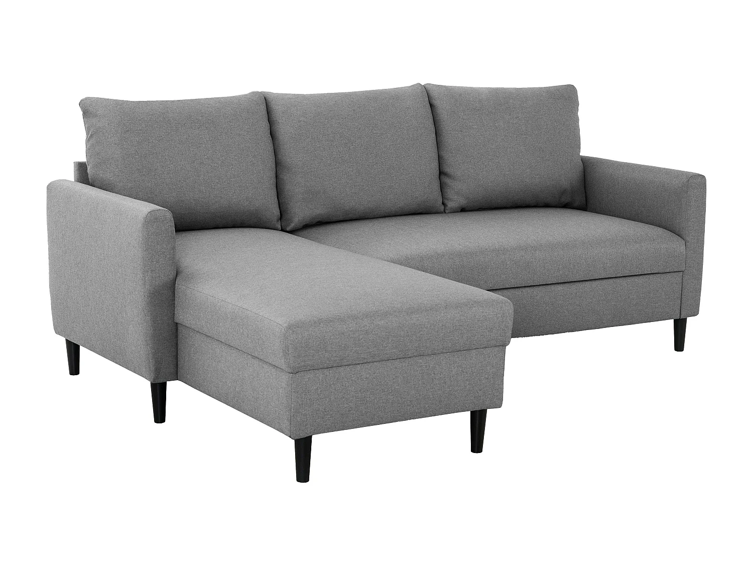 Sofá chaise longue Capri salón reversible 3 plazas gris 192x82x138 cm