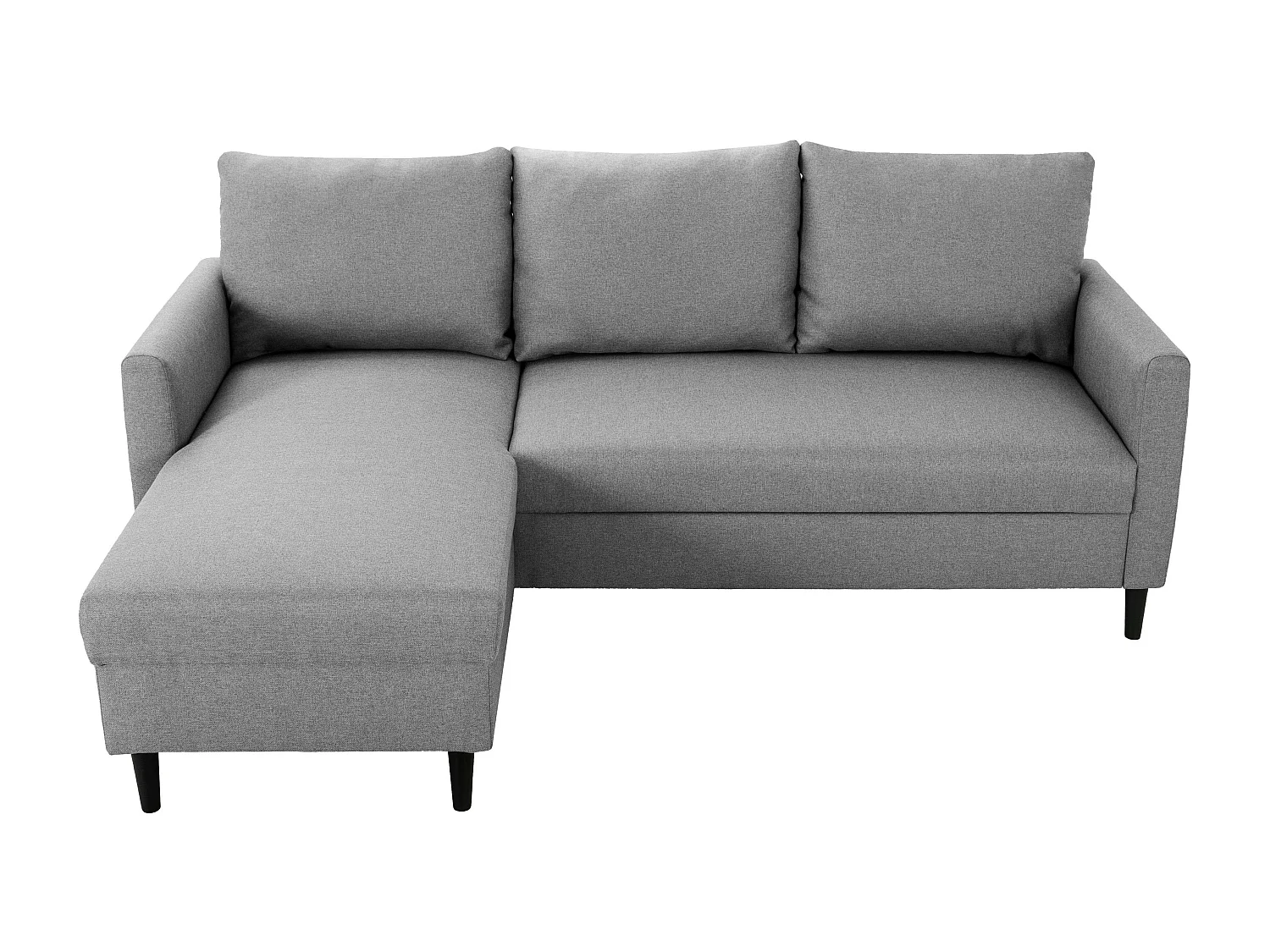 Sofá chaise longue Capri salón reversible 3 plazas gris 192x82x138 cm