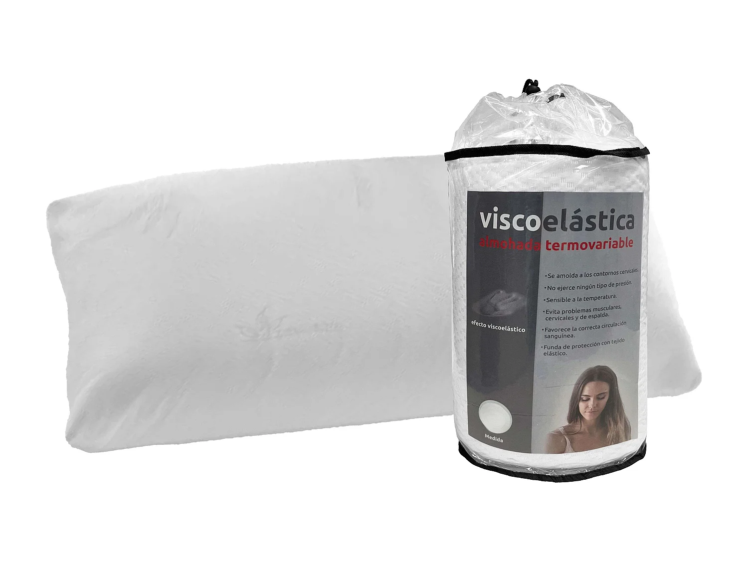 Almohada visco alta 105 cm Blanco
