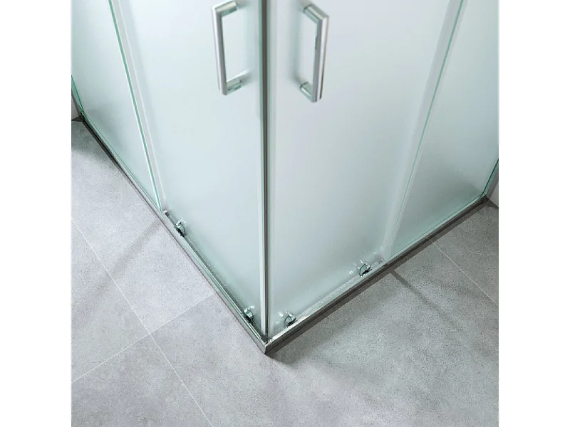 Cabina Doccia Angolare Scorrevole 80x120 Cm H 185 cm vetro Opaco 6 mm| Kiro