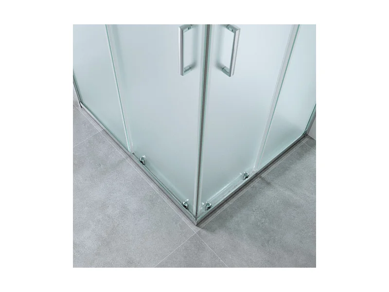 Box Doccia 3 Lati 70x100x70 Cm H185 cm vetro Opaco 6 mm Apertura Scorrevole| Kiro