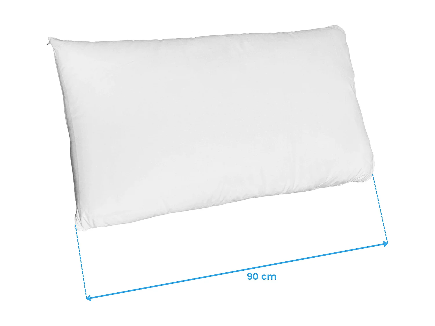 Almofada pequena Moshy, 90 cm, branca, com capa dupla, 100% algodão e poliéster