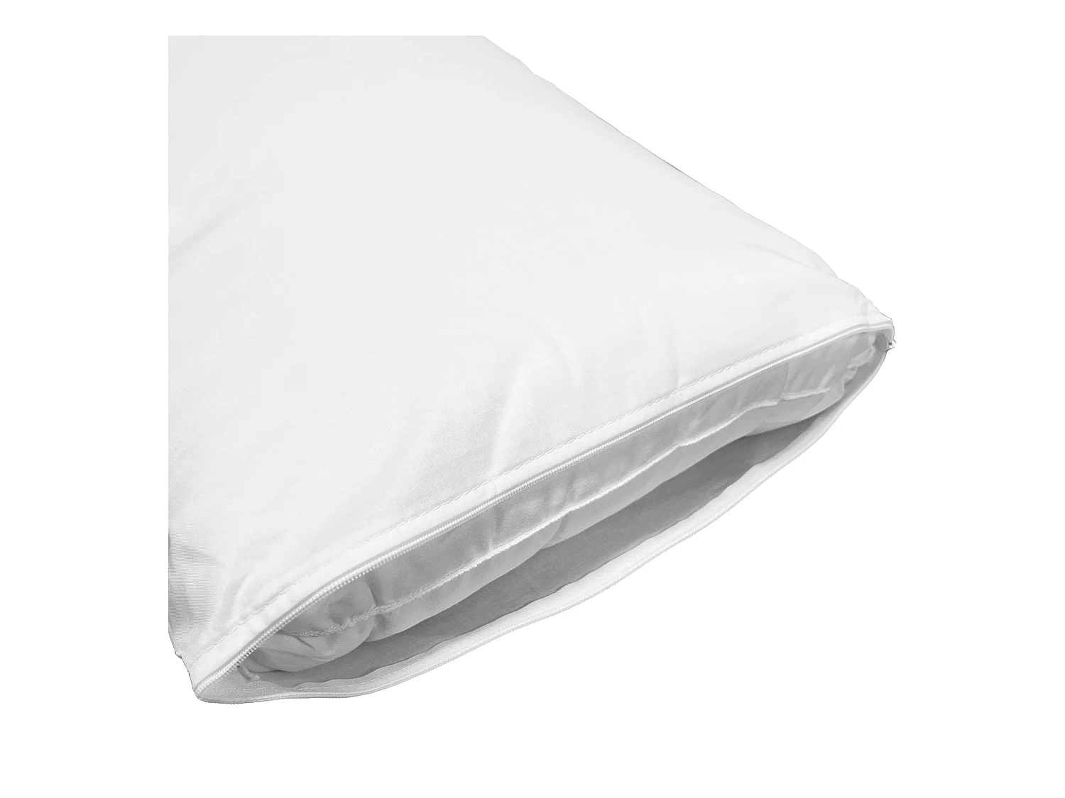Almofada pequena Moshy 105 cm branca com capa dupla 100% algodão e poliéster