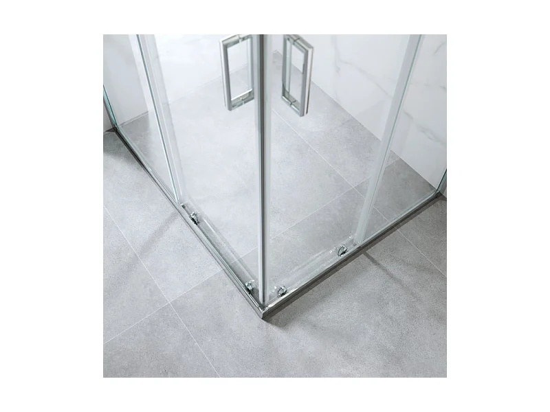 Box Doccia Angolare Scorrevole 70x100 Cm H 185 cm Vetro 6 mm Trasparente| Kiro