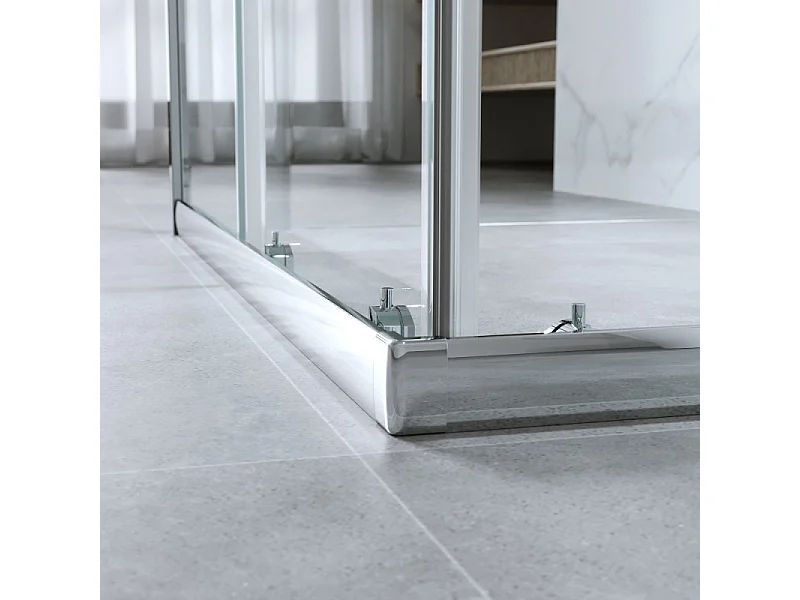 Box Doccia 3 Lati 70x120x70 Cm H185 cm vetro Trasparente 6 mm Apertura Scorrevole| Kiro