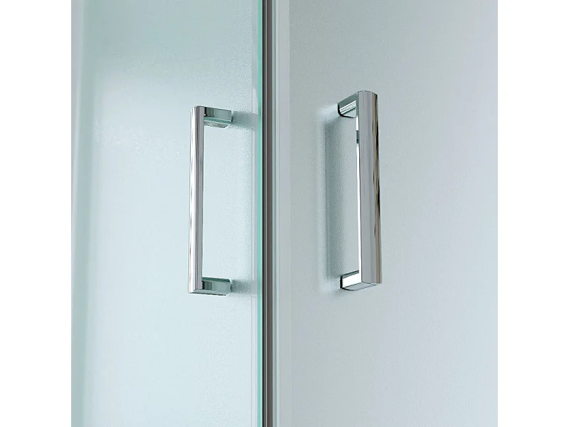 Box Doccia 3 Lati 80x120x80 Cm H 185 cm vetro 6 mm Opaco Scorrevole| Kiro